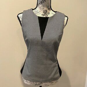 WHBM houndstooth Sleeveless Top
